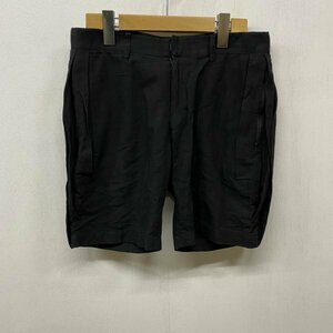 B697 mihara yasuhiro ミハラヤスヒロ ショート パンツ 日本製 サイド タック コットン 無地 ブラック サイズ M ジッパーフライ