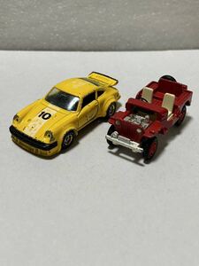 レア絶版ヴィンテージ！tomica DANDY！PORSCHE 934 turbo！MITSUBISHI Jeep J3R！ダイキャストミニカー！当時物！ジャンク！