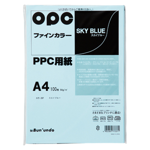 4902681773371 ファインカラーＰＰＣ　Ａ4　100枚入 ＰＣ関連用品 ＯＡ用紙 コピー用紙（カラー用紙） 文運堂 カラー337 スカイフ