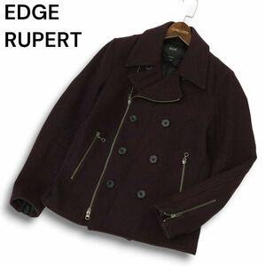 EDGE RUPERT ルパート 秋冬★メルトン ウール ライダース Pコート ウール 日本製 Sz.2 メンズ　C4T09947_B#N