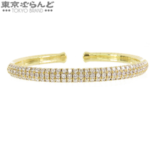 101744166 ダミアーニ Damiani パヴェダイヤ バングル イエローゴールド K18YG ダイヤモンド ブレスレット レディース 仕上済