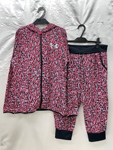 r2_4255ｍ UNDER ARMOUR アンダーアーマー ウインドジャケット ウインドクォーターパンツ 上下セット レディース サイズL