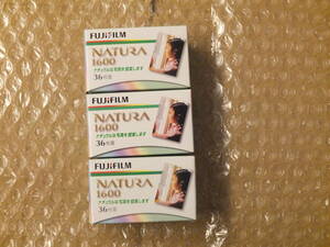 【冷凍保管品】NATURA 1600　3本　期限2019年　FUJIFILM　富士フィルム natura1600 フィルム