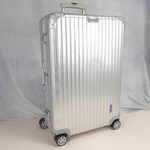 【廃盤】青ロゴ RIMOWA リモワ TOPAS トパーズ 82L 4輪 チェックインL TSAロック アルミ オリジナル シルバー スーツケース キャリーバッグ