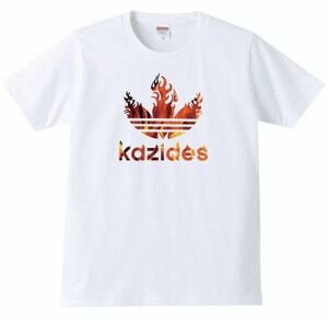 【送料無料】【新品】kazides カジデス Tシャツ パロディ おもしろ プレゼント 父の日 メンズ 白 Sサイズ