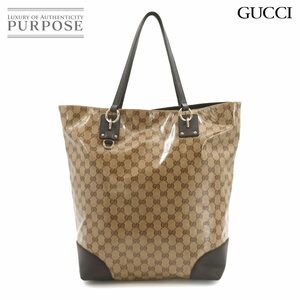 グッチ GUCCI GGクリスタル トート バッグ レザー ベージュ ブラウン 353702 ゴールド 金具 Tote Bag 90243263