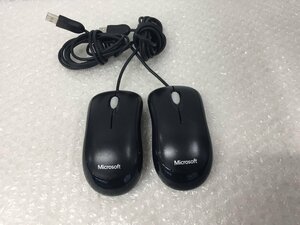 Microsoft ホイール付 USB接続 光学式マウス ブラック MSK-1113　中古品２個　（管２FC）