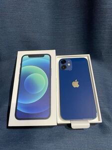 ◆ 美品 iPhone 12 mini 128GB SIMフリー 最大容量85% MGDP3J/Aブルー 利用制限 ◯ ◆