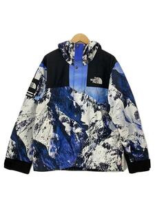 THE NORTH FACE◆MOUNTAIN PARKA/L/ナイロン/BLU/総柄
