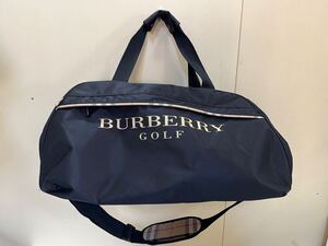 ● BURBERRY GOLF バーバリーゴルフ ノヴァチェック ボストンバッグ ブラック ナイロン 商品説明必読