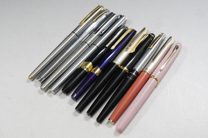 【w348】万年筆まとめて11点　SHEAFFER/シェーファー　PILOT/パイロット　SAILOR/セーラー　14K/K14 585 刻印あり　筆記用具