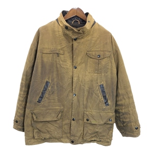 Barbour バブアー BUSHMAN ブッシュマン オイルドジャケット 大きいサイズ ブラウン (メンズ XX-LARGE) 中古 古着 R7235