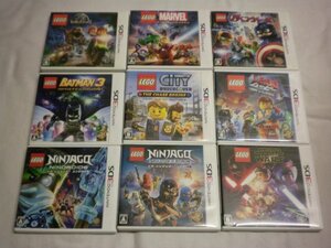 3DS レゴ スター・ウォーズ＋ニンジャゴー＋アンダーカバー＋ムービー＋ジュラシック＋バットマン3＋マーベル LEGO 9本セット(ケース付)