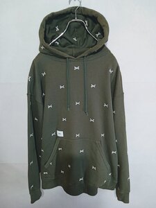 [12B-71-073-1] WTAPS ダブルタップス アクネ フーディ― クロスボーン パーカー 222ATDT-CSM26 オリーブドラブ サイズ04 中古