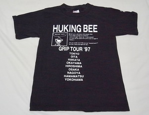 希少 レア 90s 当時物 ヴィンテージ HUSKING BEE SHERBET gripツアー Tシャツ L 黒 ハスキングビー シャーベット 磯部正文 pizza of death