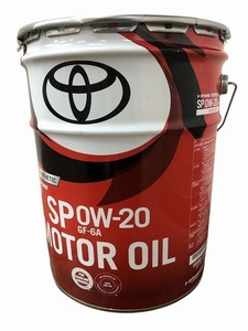 ★未開栓★ TOYOTA トヨタ 純正 SP 0W-20 GF-6A エンジンオイル 20L 引取限定 神奈川県相模原市 KYK604077相