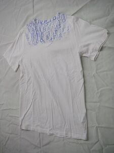 S66 maison martin margiela メゾン マルタンマルジェラ 定番エイズTシャツ 白×水色 レディース Sサイズ 新品