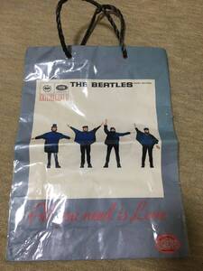 【非売品　朝日生命】 HE BEATLES ザ・ビートルズ 紙袋 ALL you need is Love HELP!