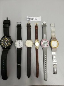 0602B1　腕時計　ジャンク品　おまとめ6点　CASIOカシオ　SEIKOセイコー　TISSOT　など