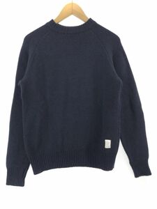 HELLY HANSEN ヘリーハンセン ウール混 ニット セーター sizeM/紺 ◆■ ☆ dkc7 レディース