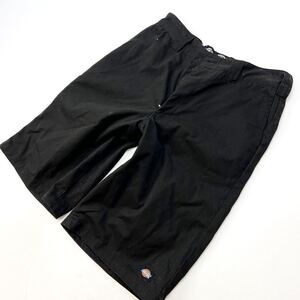 ディッキーズ ☆ Dickies ハーフパンツ ショートパンツ ワークパンツ W34 ブラック 定番 ストリート スケーター HIPHOP 古着MIX■Ja4077