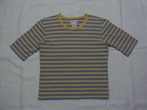 ☆ 90s agnes b. アニエスベー ボーダー Tシャツ size3 黄×水色 日本製 ☆古着