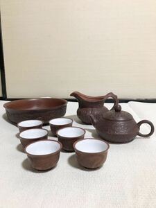 中国茶器セット　急須　湯冷まし　茶杯　茶盤　中国茶器　煎茶道具 新品未使用