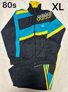 adidas トラックジャケット　XL セットアップ　トラックパンツ アディダス ジャージ 80s 90s ヴィンテージ　トレフォイル