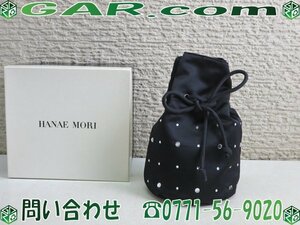 LZ74 HANAE MORI/ハナエモリ 巾着 ポーチ 鞄/カバン かばん 黒/ブラック ファッション レディース