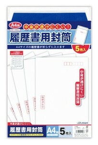 菅公工業 フ100 [履歴書封筒 A4用 5枚入]