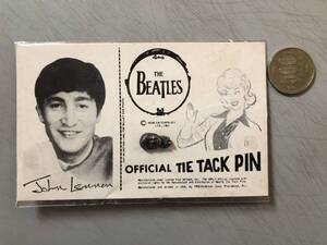 ジョン・レノン　OFFICIAL TIE TACK PIN　BEATLES　JOHN LENNON　ピンズ　未使用