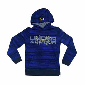 大きいサイズ アンダーアーマー コールドギア フーディースウェット パーカー　　UNDER ARMOUR COLDGEAR 総柄 ビッグロゴ YXL 雅瀬315