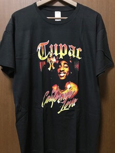 2pac Tシャツ rap 90s ヒップホップ L トゥーパック hiphop rap black ブラック 半袖 送料無料 デス・ロウ 黒色 