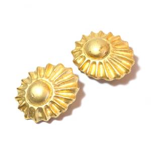 Hermes Vintage Gold Earrings エルメス ヴィンテージ イヤリング ゴールド マットゴールド