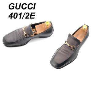 即決 GUCCI グッチ 25.5cm 40.5E 1519 メンズ レザーシューズ ビットローファー 黒 ブラック 革靴 皮靴 ビジネスシューズ