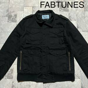 FABTUNES ファブチューン united arrows M65 ミリタリージャケット 中綿 裏地キルティング ジップアップ ブラック サイズM玉FS1346