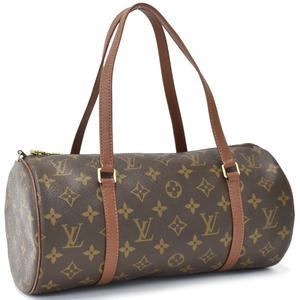 1円 ◎定価11万美品 LOUIS VUITTON ルイヴィトン ハンドバッグ ショルダー パピヨン30 M51385 モノグラム ブラウン◎E.Ciem.pD-14