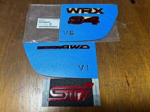 【中古品】SUBARU スバル 純正エンブレム WRX S4 VAG STI シンメトリカルAWD スモークレッド風 APIT東雲 オーダーカラー