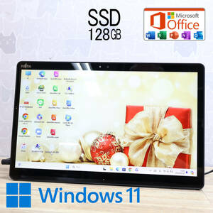 ★超美品 高性能7世代i3！SSD128GB★Q738/SE Core i3-7130U Webカメラ Win11 MS Office 中古品 ノートPC★P72155