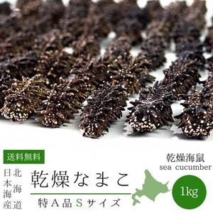 乾燥ナマコ特A級品Sサイズ1kg 1本4g～6g前後(特Aランク)北海道産乾燥なまこ 金ん子干し海鼠！北海キンコ 海参！海参皇 干しなまこ