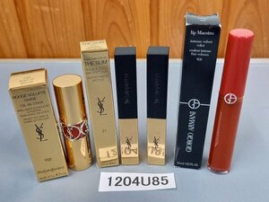 1204U85　コスメ　メイクアップ　口紅　おまとめ　Yves Saint Laurent イヴ・サンローラン GIORGIO ARMANI　