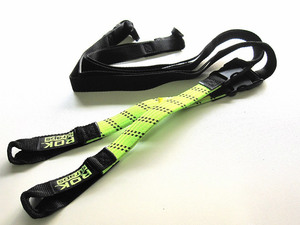 ROK straps ストレッチストラップ MC グリーン&ブラック ストラップ長：450mm～1500mm/幅：25mm 2本セット 米国製