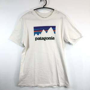 パタゴニア patagonia 39175 ホワイト ロゴ Tシャツ Mサイズ ポリ50コットン50