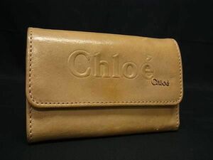 Chloe クロエ レザー 三つ折り 財布 ウォレット 札入れ 小銭入れ カード入れ レディース ブラウン系 DG6117