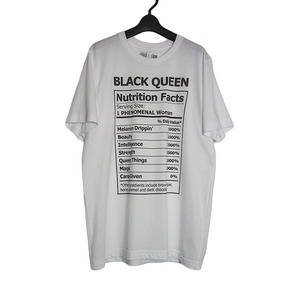 新品 tシャツ BLACK QUEEN プリントTシャツ 白色 CANVAS 半袖 メンズ Lサイズ トップス ティーシャツ デッドストック レディースでもOK