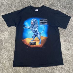 ローリングストーンズ THE ROLLING STONES ビンテージ 90s BRIDGES TO BABYLON WORLD TOUR 97-98 ツアーTシャツ XL USA製 バンドロックT 黒