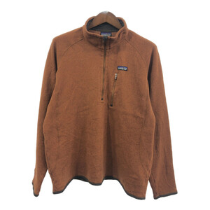 00年代 patagonia パタゴニア ハーフジップ ベターセーター フリースジャケット アウトドア ライトブラウン (メンズ XL) 中古 古着 Q6116