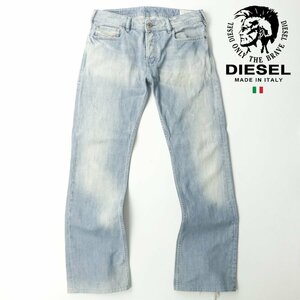 美品 イタリア製 DIESELディーゼル ZATINY 008KL ヴィンテージ加工 インディゴデニムブーツカットパンツ W31 L32【相場価格￥48,500-】