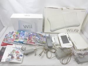 【まとめ売り 訳有】 ゲーム Wii U 本体 WUP-001 ホワイト 動作品 Wii Fit 他 ソフト バランスボード 周辺機器 グッ