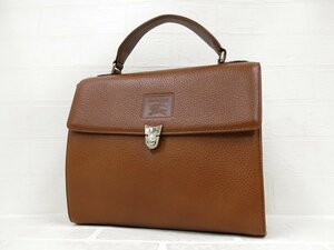 ◆超美品◆BURBERRY バーバリー◆内ノバチェック◆カーフ レザー 本革◆ハンド バッグ◆ブラウン ゴールド金具◆ヴィンテージ◆A7740